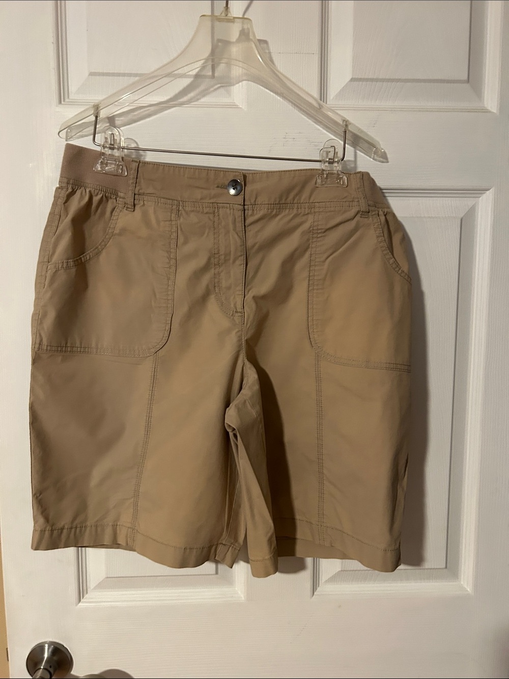 Women's Khaki Utility Bermuda Shorts